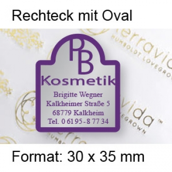 Preview: Prestige Etikett "Rechteck mit Oval" Preview: Prestige Etikett "Rechteck mit Oval"