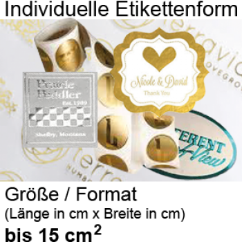 Preview: Prestige Etikett, Größe bis 15 cm² Preview: Prestige Etikett, Größe bis 15 cm²