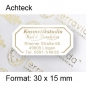 Preview: Prestige Etikett "Achteck"