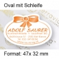 Preview: Prestige Etikett "Oval mit Schleife"