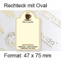Preview: Prestige Etikett "Rechteck mit Oval"
