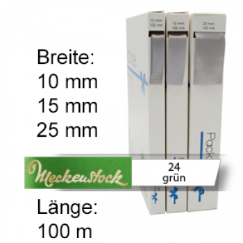 Seidenband, einfarbig bedruckt, grün (24)