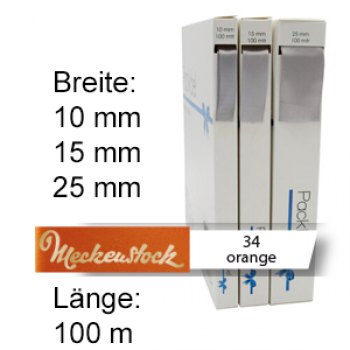 Seidenband, einfarbig bedruckt, orange (34)