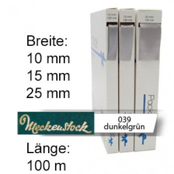 Seidenband, einfarbig bedruckt, dunkelgrün (039)