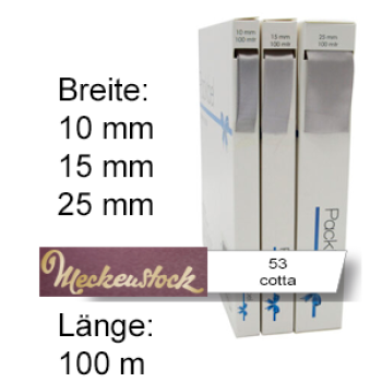Seidenband, einfarbig bedruckt, cotta (53)