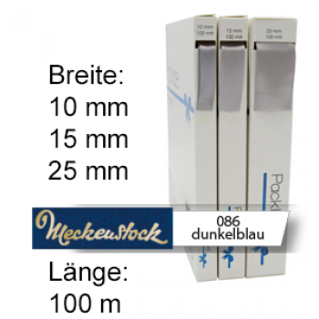 Seidenband, einfarbig bedruckt, dunkelblau (86)