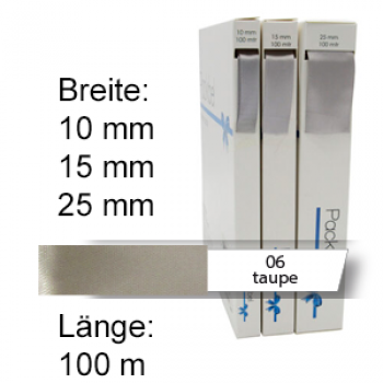 Seidenband, unbedruckt, taupe (06)