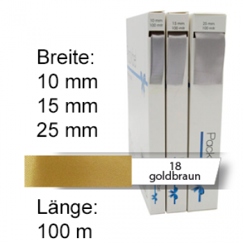 Seidenband, unbedruckt, gold (18)