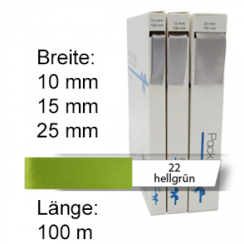 Seidenband, unbedruckt, hellgrün (22)