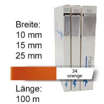 Seidenband, unbedruckt, orange (34)