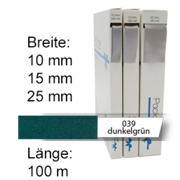 Seidenband, unbedruckt, dunkelgrün (039)