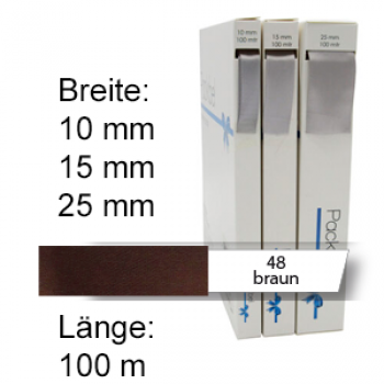 Seidenband, unbedruckt, braun (48)