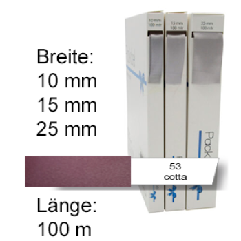 Seidenband, unbedruckt, cotta (53)