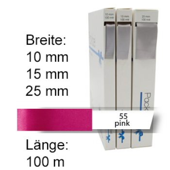 Seidenband, unbedruckt, pink (55)