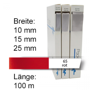 Seidenband, unbedruckt, rot (65)