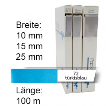 Seidenband, unbedruckt, türkisblau (72)