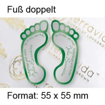 Prestige Etikett "Fuß doppelt"