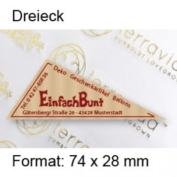 Prestige Etikett "Dreieck"