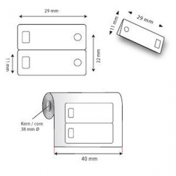 Preview: Kettenetikett, Höhe 11 mm, Breite 29 mm Preview: Kettenetikett, Höhe 11 mm, Breite 29 mm