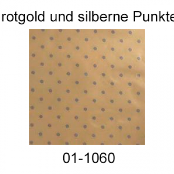Simple Packet Folie, rosegold mit silbernen Punkten