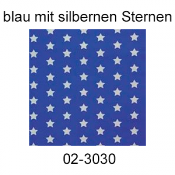 Simple Packet Folie, blau mit silbernen Sternen