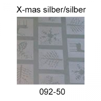 Simple Packet Folie, X-mas, silber mit mattsilbernen Motiven