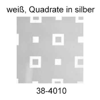 Simple Packet Folie, weiß mit silbernen Quadraten