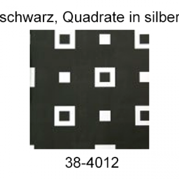 Simple Packet Folie, schwarz mit silbernen Quadraten