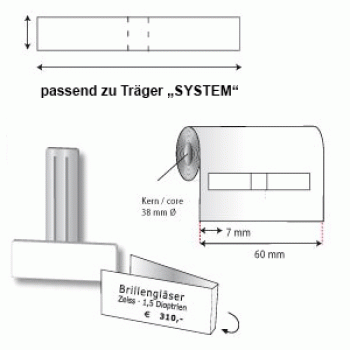 Etiketten für Etikettenträger "SYSTEM"