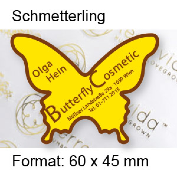 Prestige Etikett "Schmetterling"