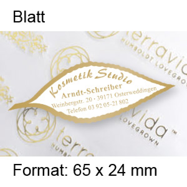 Prestige Etikett "Blatt"