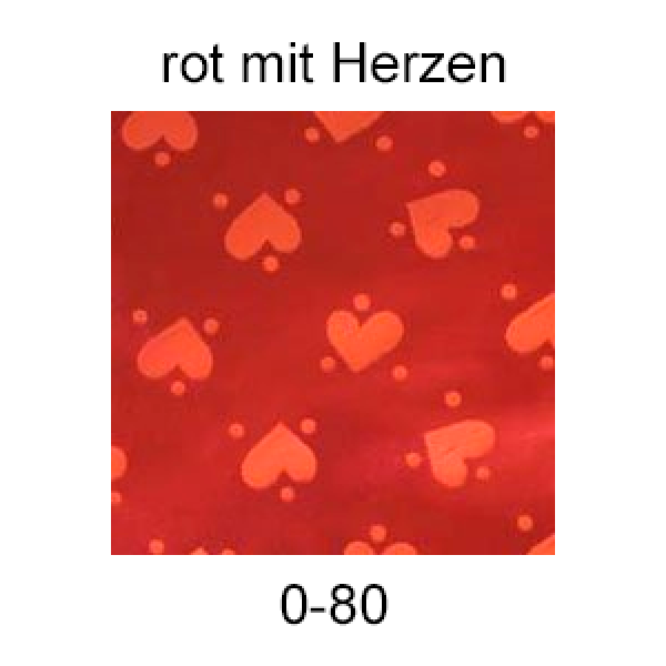 Simple Packet Folie, rot mit Herzen
